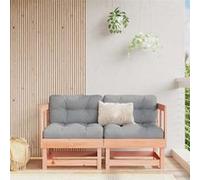 vidaXL Canapés d'angle avec coussins 2 pcs bois massif douglas, canapé de jardin, canapé d'extérieur, canapé de patio, sofa 825455 Gris G