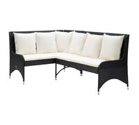 Vidaxl Canapés D'angle De Jardin 2 Pcs Résine Tressée Noir Noir