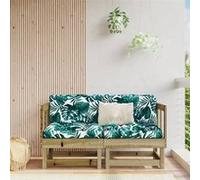 vidaXL Canapés d'Angle de Jardin 2 pcs, Sièges avec Dossier, Meubles de Terrasse Patio Arrière-cour Balcon Extérieur, Bois 825400 Vert G