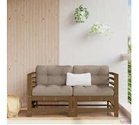 vidaXL Canapés d'Angle de Jardin 2 pcs, Sièges avec Dossier, Meubles de Terrasse Patio Arrière-cour Balcon Extérieur, Marron 825635