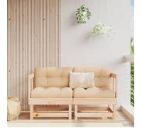 Canapés d'Angle de Jardin 2 pcs, Sièges avec Dossier, Meubles de Terrasse Patio Arrière-cour Balcon Extérieur, Bois 825394