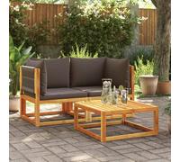 vidaXL Canapés d'angle de Jardin avec Coussins 2 pièces Bois d'acacia et Corde
