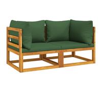 Canapés d'Angle Sectionnels avec Coussins Jardin 2 pcs Taupe Bois Acacia vidaXL