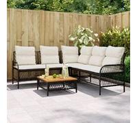 Vidaxl Canapés De Jardin 2 Pcs Avec Coussins Noir Résine Tressée