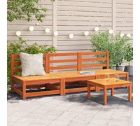 Canapés de Jardin 2 pcs, Siège avec Dossier, Meuble de Terrasse Patio Arrière-cour Extérieur, Cire Marron Bois de Pin 837932