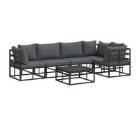 vidaXL Canapés de Jardin - Ensemble Lounge modulable, résistant aux intempéries, en Aluminium, Moderne et Ajustable.