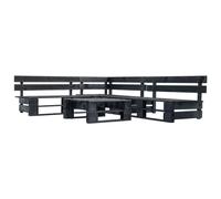 Vidaxl Canapés De Jardin Palette 4 Pcs Noir Bois Noir