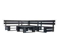 Vidaxl Canapés De Jardin Palette 4 Pcs Noir Bois Noir