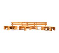 Vidaxl Canapés De Jardin Palette 6 Pcs Bois Marron Miel Marron