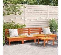 vidaXL Canapés de Jardin sans Accoudoirs 4 pcs, Sièges avec Dossier, Meubles de Jardin Terrasse Patio Extérieur, Cire Marron 838009 Marron G
