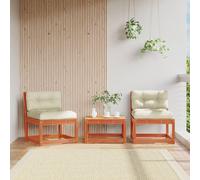 Canapés de Jardin sans Accoudoirs et Coussins Chaise 2 pcs Pin Massif vidaXL