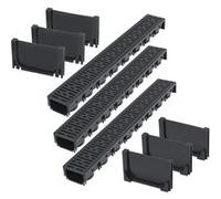 Caniveau de drainage 3 pcs Plastique 3 m