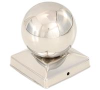 vidaXL Capuchons de poteau 6 pcs. Forme sphérique acier inoxydable 81 x 81 mm