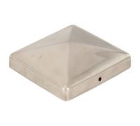 vidaXL Capuchons de poteau 6 pcs. Pyramide en acier inoxydable 101 x 101 mm