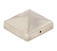 vidaXL Capuchons de poteau 6 pcs. Pyramide en acier inoxydable 81 x 81 mm
