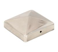 vidaXL Capuchons de poteau 6 pcs. Pyramide en acier inoxydable 91 x 91 mm