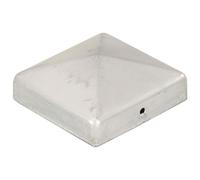 vidaXL Capuchons de poteau 6 pcs. Pyramide Métal galvanisé 81 x 81 mm