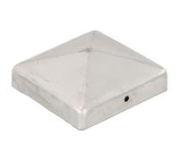 vidaXL Capuchons de poteau 6 pcs. Pyramide Métal galvanisé 91 x 91 mm