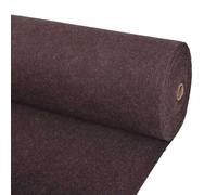 vidaXL Carpet Brown Tapis de couloir en polyester élégant rectangulaire moderne enroulable pour intérieur et extérieur Texture nervurée Décoration fonctionnelle Marron 1,2 x 20 m