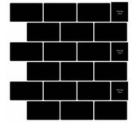 Vidaxl Carreau De Métro 20 Pcs Noir 30 X 30 Cm Polyuréthane Et Pet