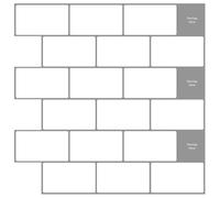 vidaXL Carreau de métro 50 pcs Blanc gris 30 x 30 cm, Carreaux de salle de bain DIY, panneaux muraux rectangulaires autocollants, déco cuisine brillante
