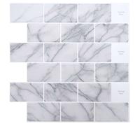 vidaXL Carreau de métro 50 pièces Marbre blanc 30 x 30 cm 42046131