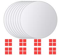 vidaXL Carreau de miroir 8 pcs Rond Verre