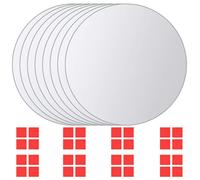 vidaXL Carreau de miroir 8 pcs Rond Verre