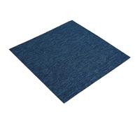 vidaXL Lot de 20 dalles de moquette bleues 50 x 50 cm en polypropylène et bitume pour chambre à coucher - Moquette modulaire douce au toucher - Pour intérieur et salon - Solutions chics - Entretien