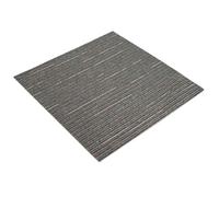 vidaXL Carreau de tapis Rayé Marron Foncé 50 x 50 cm 20 pcs, Chambre, sol modulable, moquette douce, intérieur, carrelage chic, entretien facile