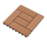 vidaXL Carreau de terrasse 11 pc Marron 30 x 30 cm WPC