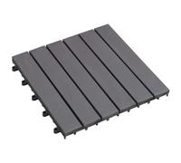 vidaXL Carreau de terrasse 20 pcs Gris 30 x 30 cm Bois d'acacia