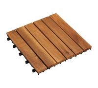 vidaXL Carreau de terrasse 30 pcs Marron 30 x 30 cm Bois d'acacia
