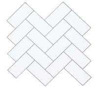 Vidaxl Carreau En Chevron 20 Pcs Blanc Gris 30 X 30 Cm