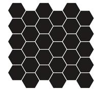 vidaXL Carreau hexagonal 20 pcs Noir 30 x 30 cm Polyuréthane et PET, Idées déco salle de bain, carrelage hexagonal robuste pour une cuisine chic, carrelages rectangulaires faciles à nettoyer