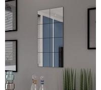 8x Carreaux de Miroir à Accrocher sans Cadre Décoration Salle de Bain vidaXL