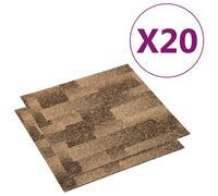 Vidaxl Carreaux De Tapis De Sol 20 Pcs 5 M² Marron