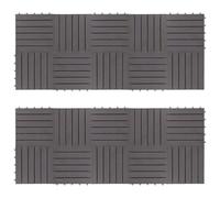vidaXL Carreaux de terrasse 20pcs Délavage gris 30x30 cm Acacia solide