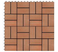 Vidaxl Carreaux De Terrasse 22 Pcs 30 X 30 Cm 2 M² Wpc Teck