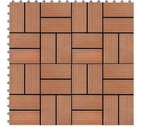 Vidaxl Carreaux De Terrasse 22 Pcs 30 X 30 Cm 2 M² Wpc Teck