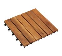 vidaXL Carreaux de terrasse 30x30 cm 10 pcs Acacia Motif vertical