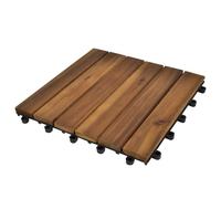 vidaXL Carreaux de terrasse 30x30 cm 10 pcs Acacia Motif vertical