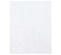 vidaXL Carrelage rectangulaire 10 pcs Blanc 29 x 23 x 0,08 cm, Décoration Murale de Salle de Bain, Carreaux Rectangulaires, Stickers Brillants, Colles à Carreaux, Arts et Loisirs DIY