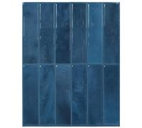 vidaXL Carrelage rectangulaire 20 pcs Bleu 29 x 23 x 0,08 cm, Décoration Murale de Salle de Bain, Carreaux Rectangulaires, Stickers Brillants, Colles à Carreaux, Arts et Loisirs DIY