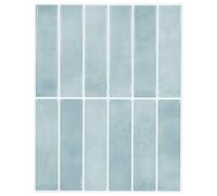 vidaXL Carrelage rectangulaire 20 pcs Vert gris 29 x 23 x 0,08 cm, Décoration Murale de Salle de Bain, Carreaux Rectangulaires, Stickers Brillants, Colles à Carreaux, Arts et Loisirs DIY
