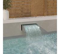 vidaXL Cascade pour piscine et jardin 45x34x14 cm Acier inoxydable 304