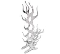 Casier à 9 bouteilles en forme de flamme Aluminium Argenté