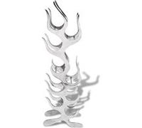 Casier support à 9 bouteilles en forme de flamme Aluminium Argenté vidaXL