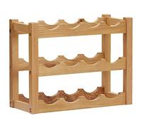 Casier à bouteilles 12 bouteilles 47x21x36 cm Bois de chêne