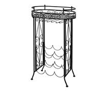 vidaXL Casier à bouteilles avec porte-verre pour 9 bouteilles Métal 240940